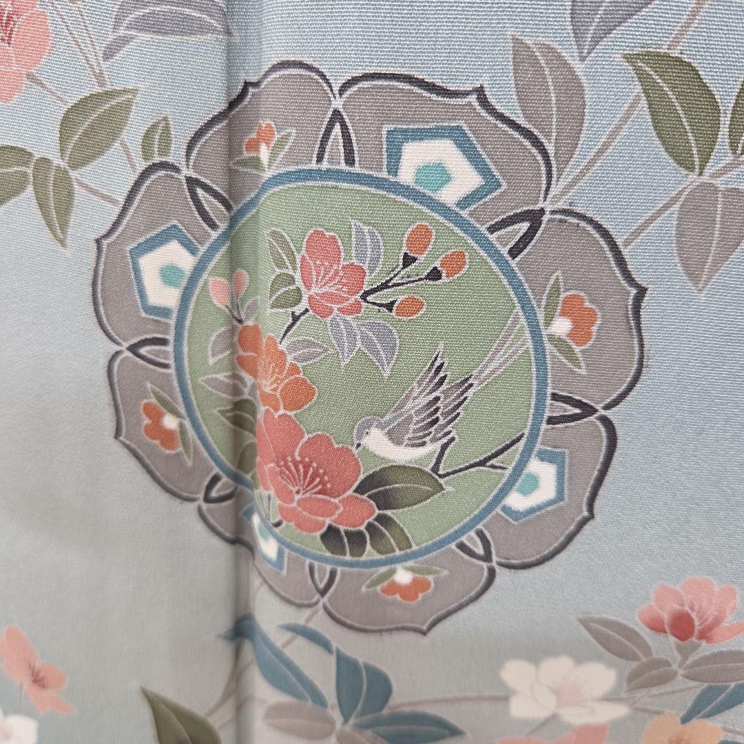 作家物訪問着4点フルセット、着物、袋帯、帯締め、帯揚げ