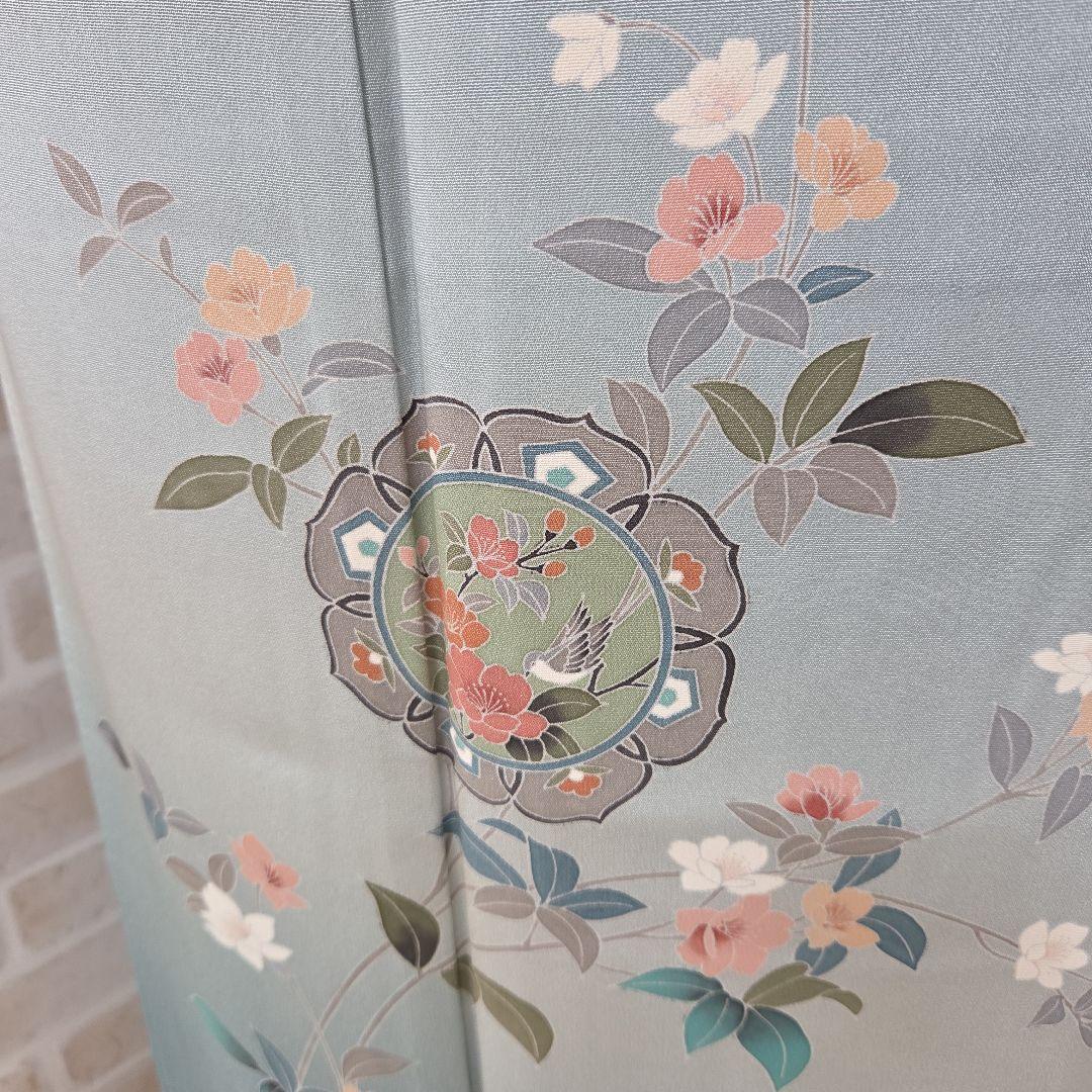 作家物訪問着4点フルセット、着物、袋帯、帯締め、帯揚げ