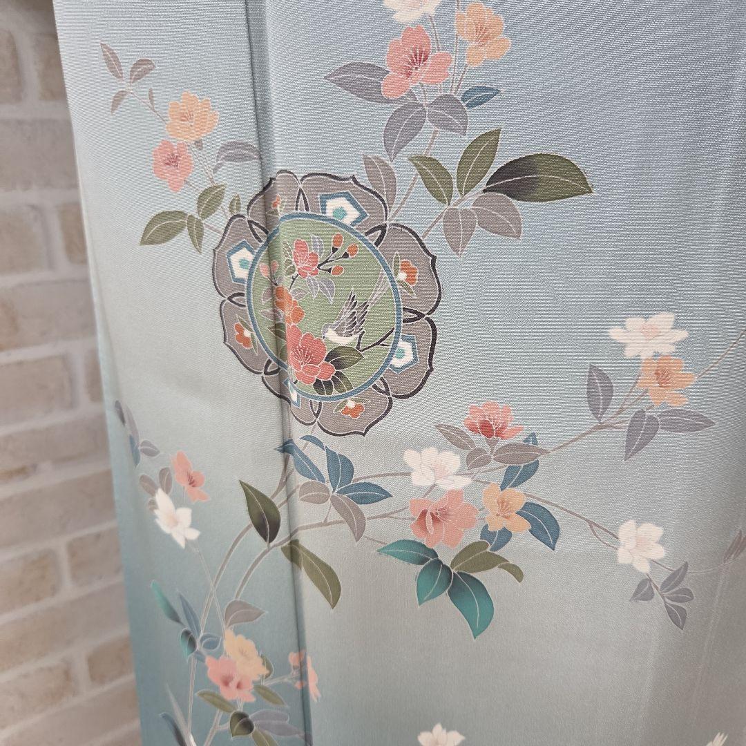 作家物訪問着4点フルセット、着物、袋帯、帯締め、帯揚げ