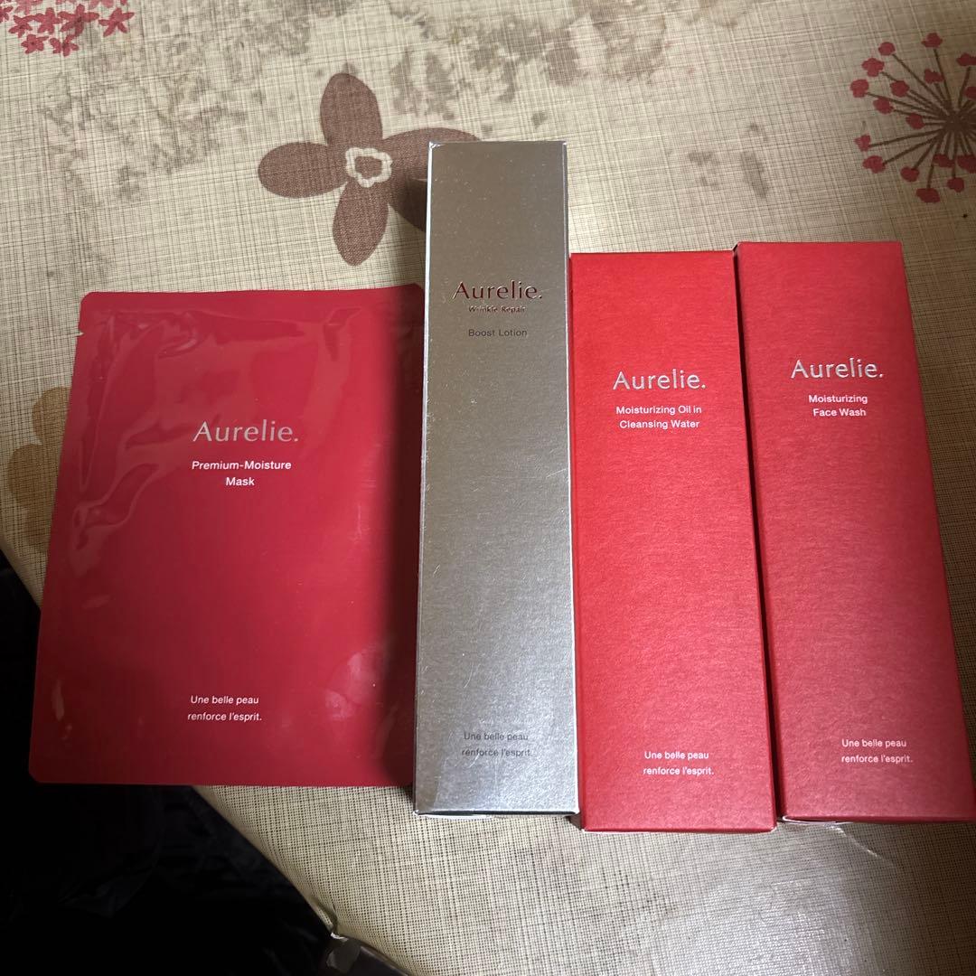 Aurelie MEGUMI 化粧水 メイク落とし 洗顔 パック 4点セット