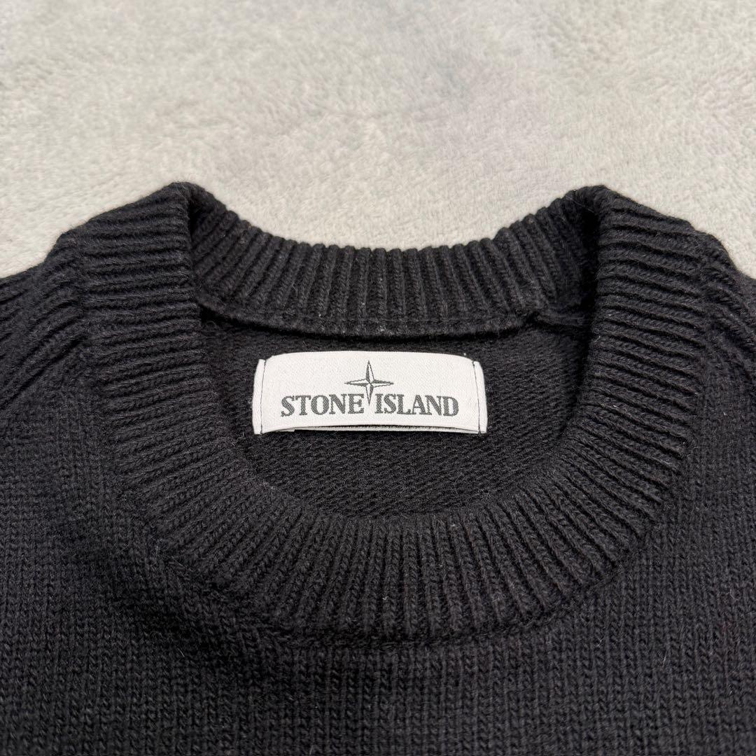 ストーンアイランド　クルーネックニット　セーター　黒　L 7115552A3