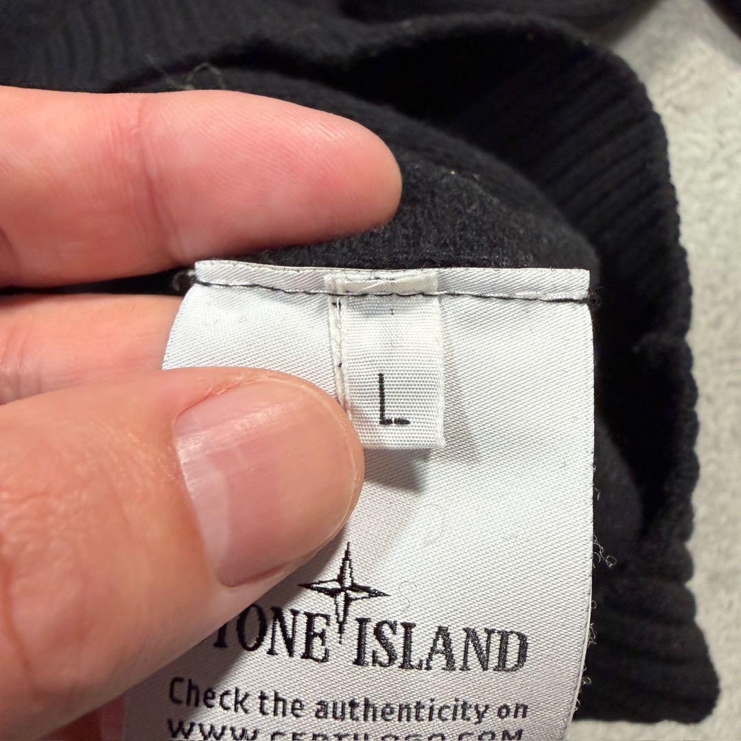 ストーンアイランド　クルーネックニット　セーター　黒　L 7115552A3