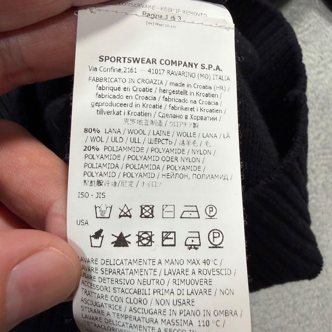 ストーンアイランド　クルーネックニット　セーター　黒　L 7115552A3