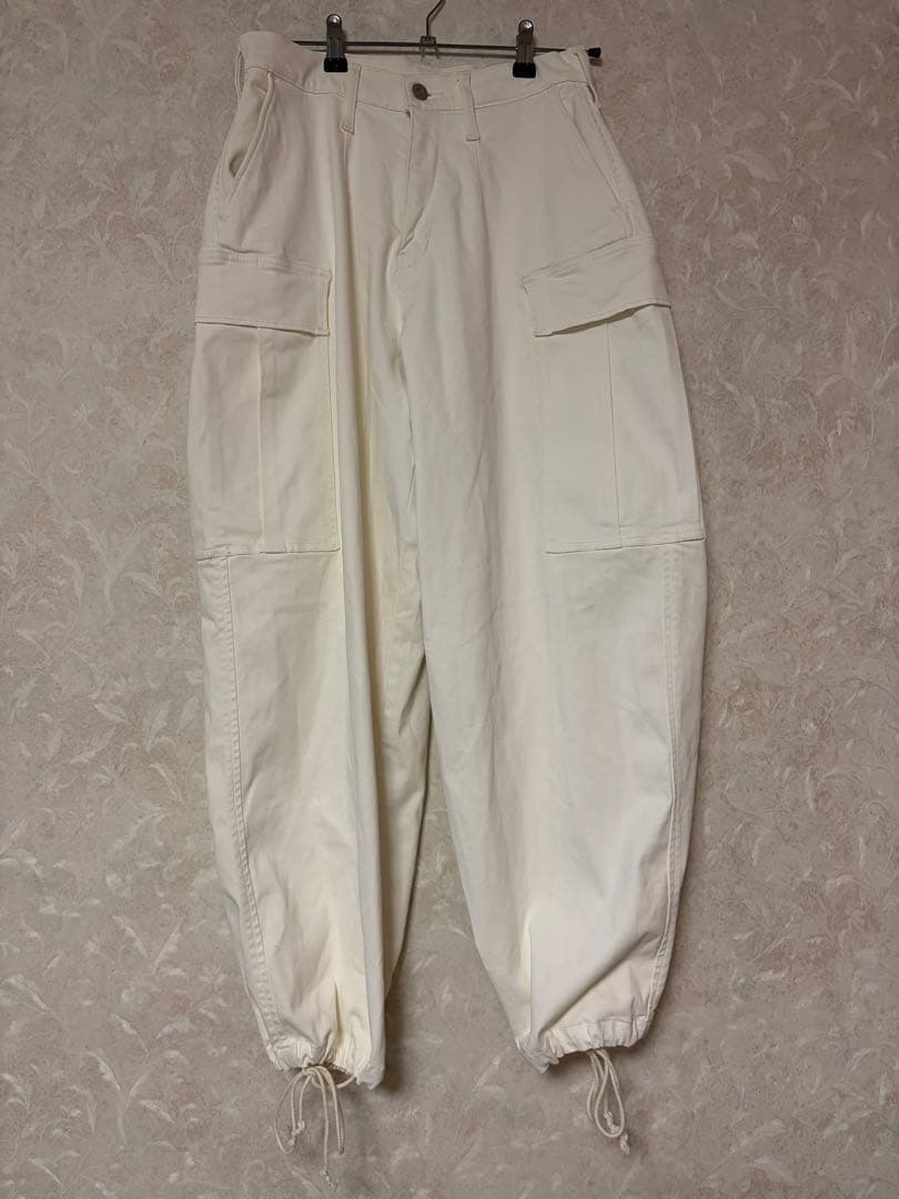 GOOD GRIEF! ワイドカーゴパンツ S 白 アパルトモン