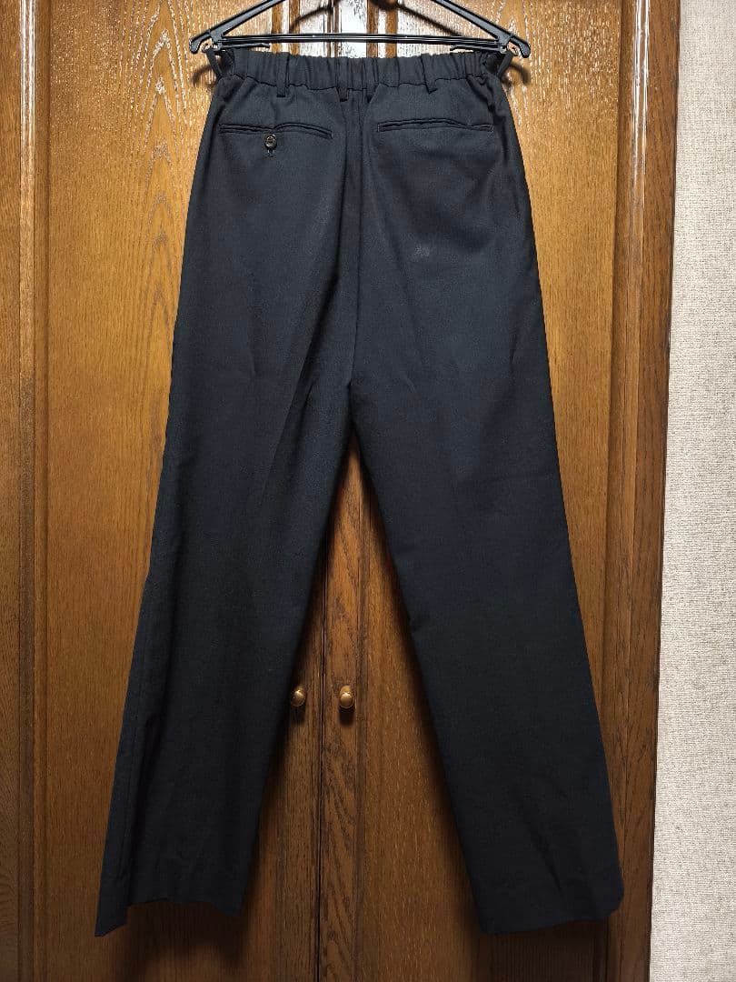 MARKAWARE ウールトロピカル　ストレートトラウザー　ブラック　サイズ1