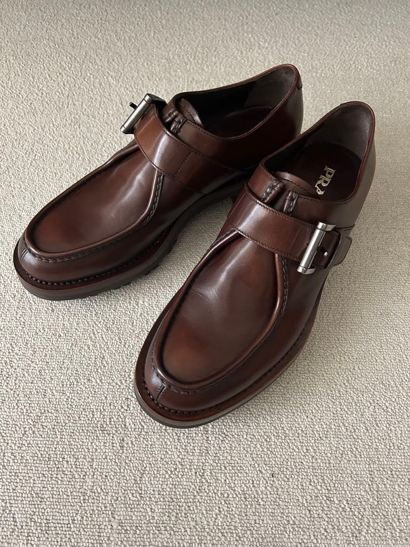 靴 prada 2013aw tank sole moccasin shoes