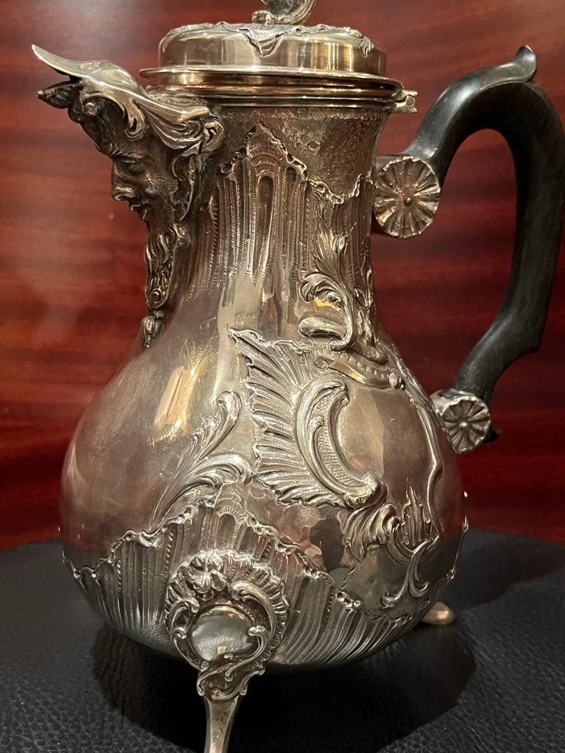 フランス　純銀製　ティーポット　ポット　アンティーク　スターリングシルバー