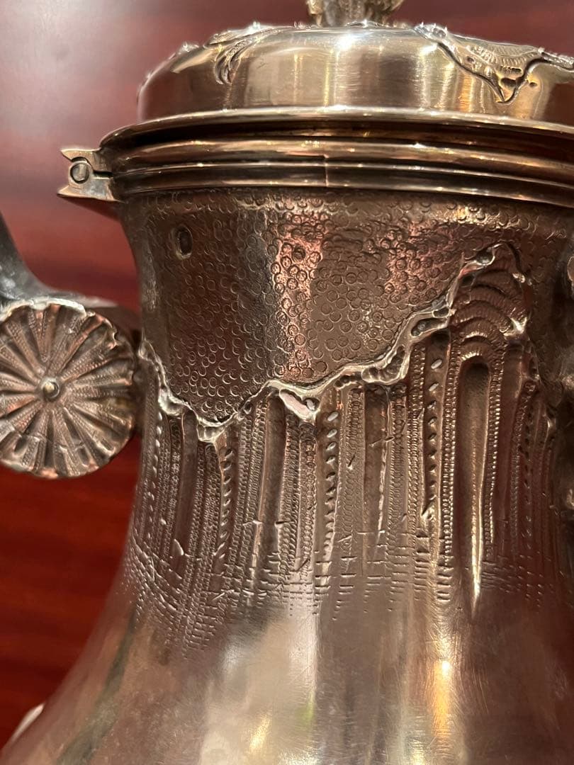 フランス　純銀製　ティーポット　ポット　アンティーク　スターリングシルバー