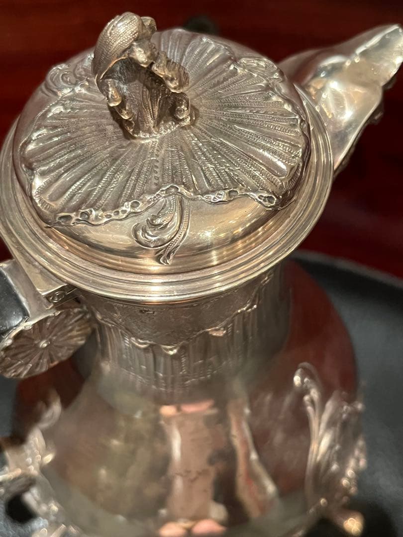 フランス　純銀製　ティーポット　ポット　アンティーク　スターリングシルバー