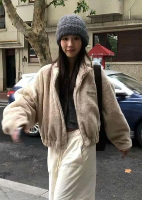 The Barnnet＊cropped eco shearling jacket