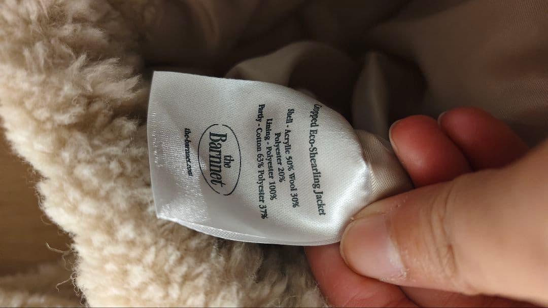The Barnnet＊cropped eco shearling jacket