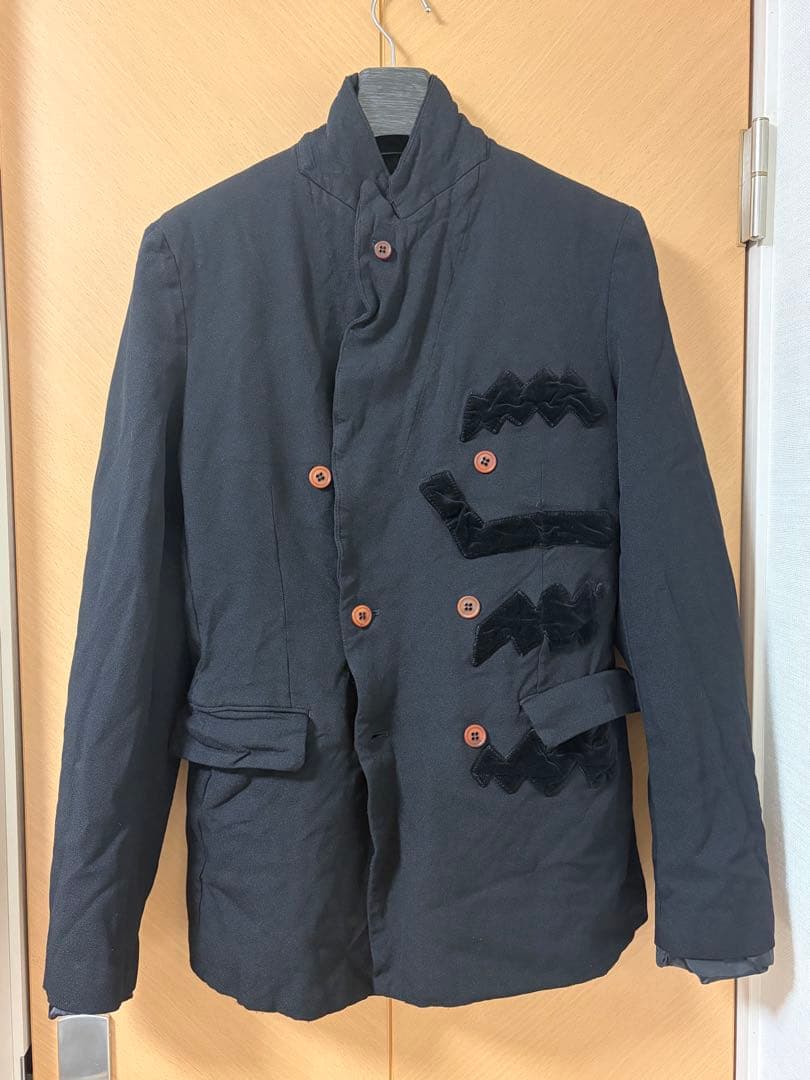 コムデギャルソンオムプリュス ポリ縮絨　ピークドラペル　テーラードジャケット