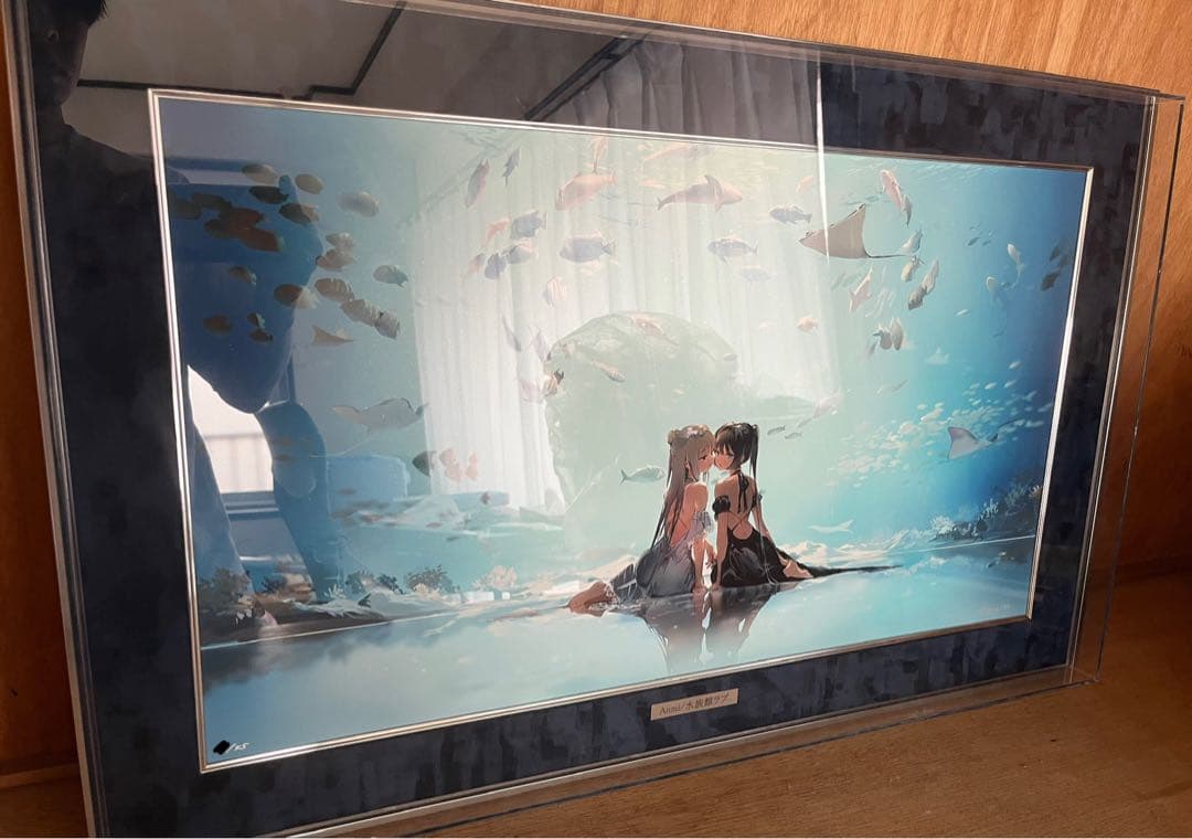 Anmi 先生 版画 「水族館ラブ」 直筆サイン入り
