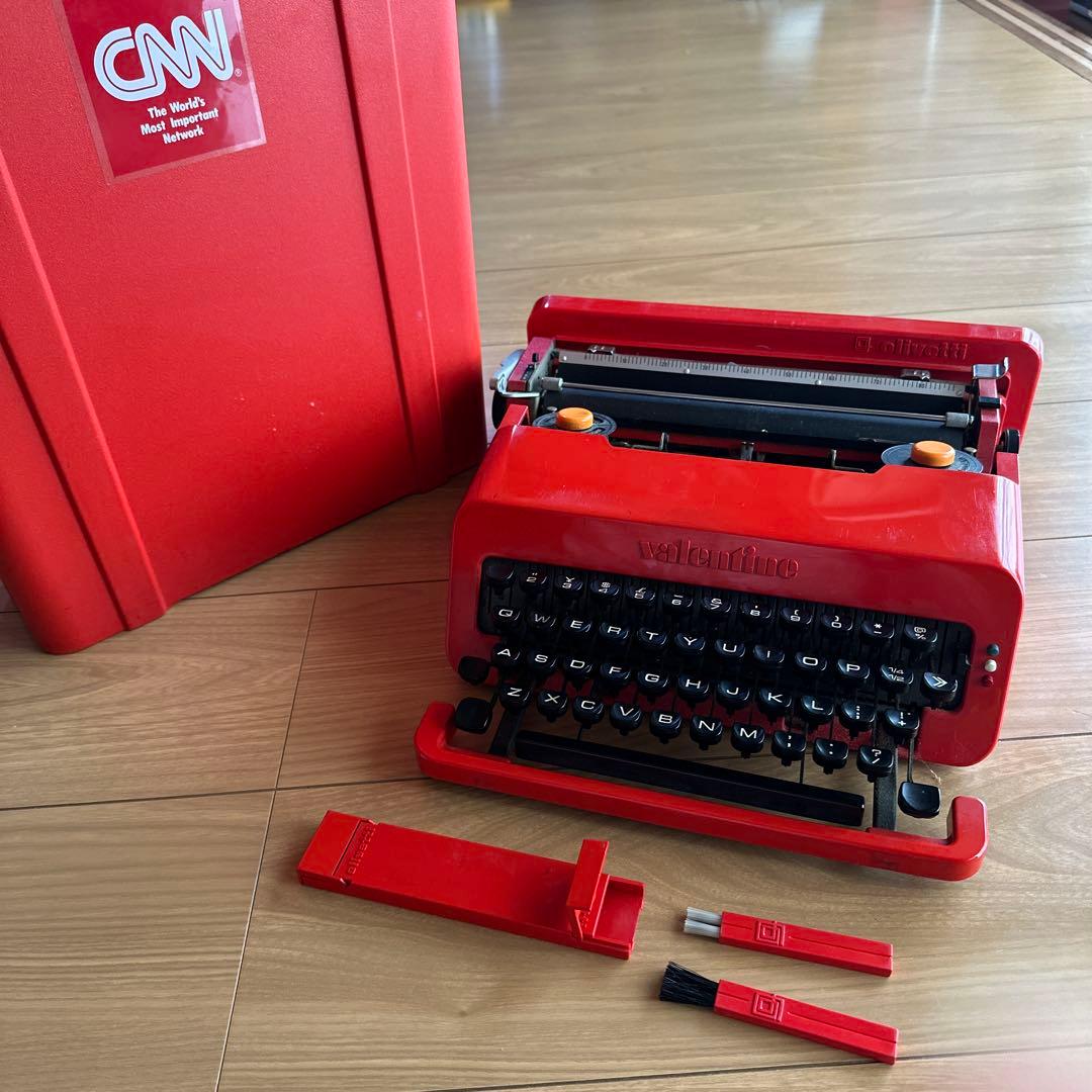 valentfine 赤 タイプライター バケツ