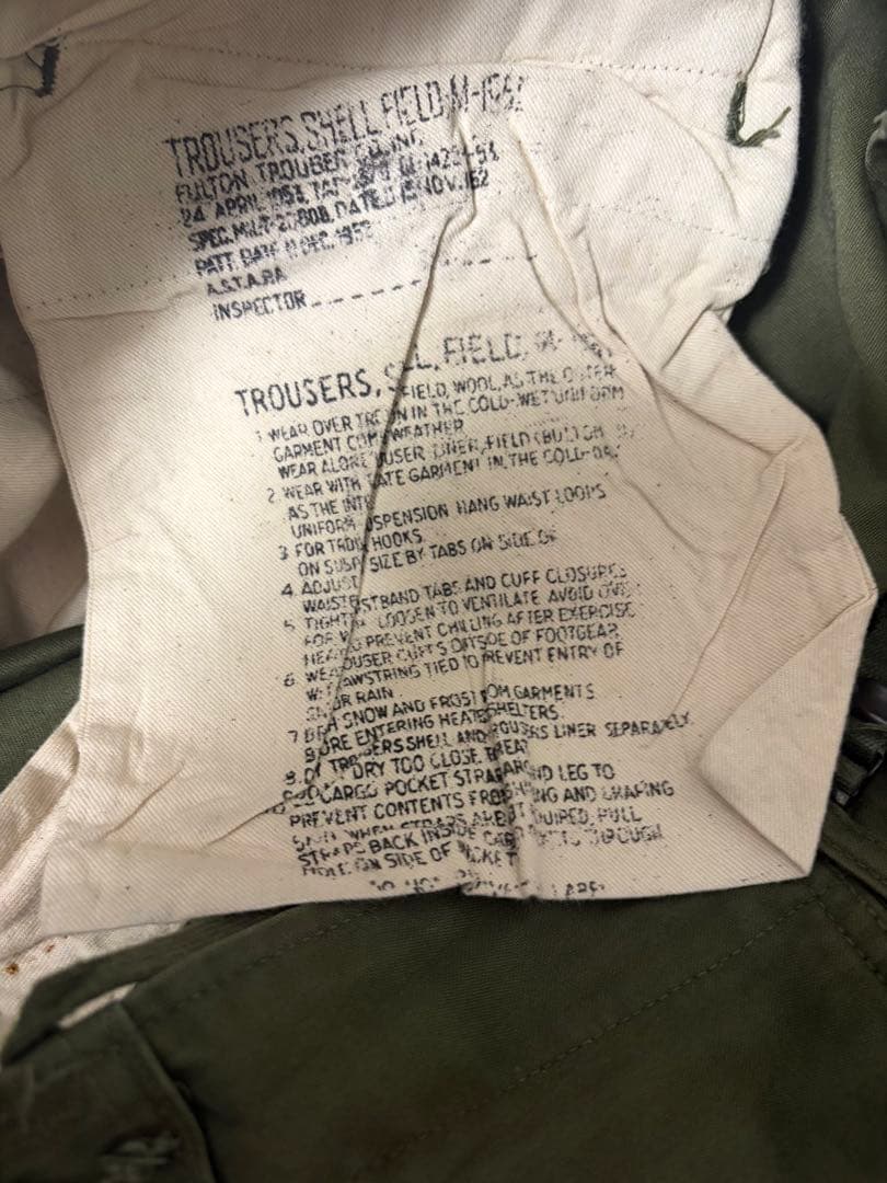 50s US.ARMY M51フィールドパンツ　SMALL SHORT s-s