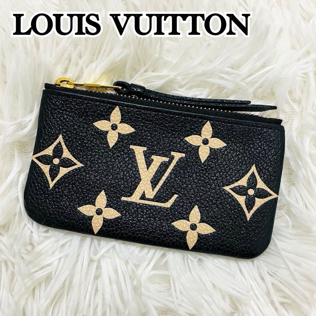 極美✨ルイヴィトン ケース ポシェットクレ アンプラント レザー ブラック
