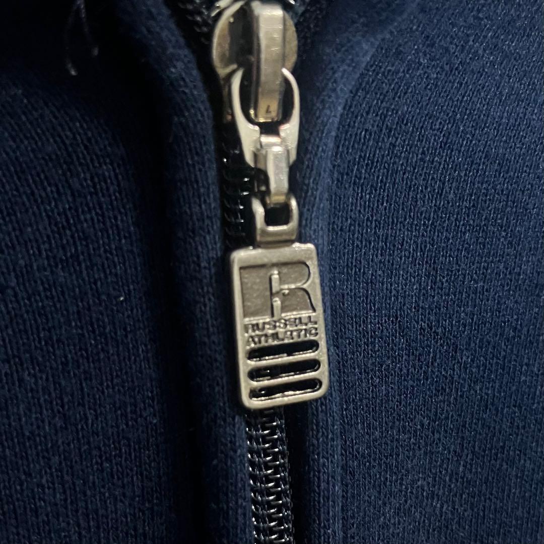 ラッセルアスレチック90sUSA製フルジップパーカーM相当ブランク無地ソリッド