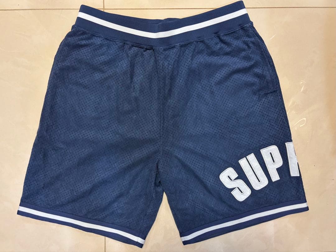 SUPREME ウルトラ スゥエードメッシュ ショーツ　ネイビー　M