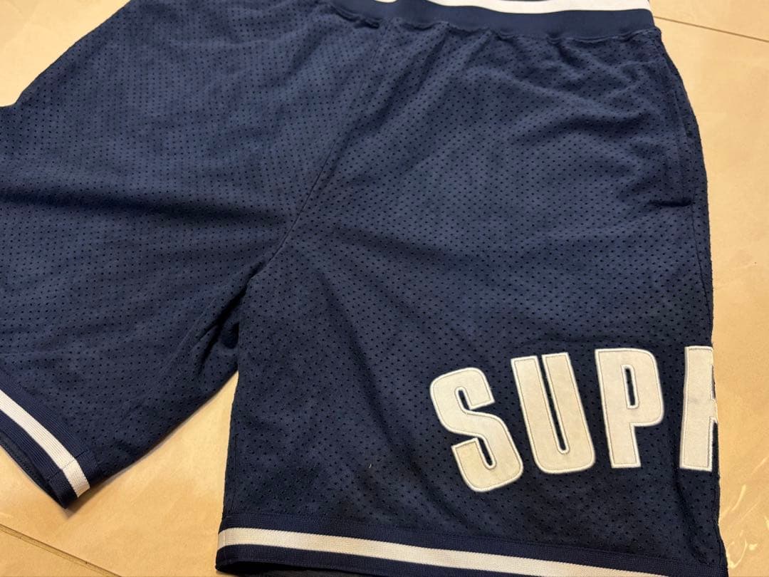 SUPREME ウルトラ スゥエードメッシュ ショーツ　ネイビー　M