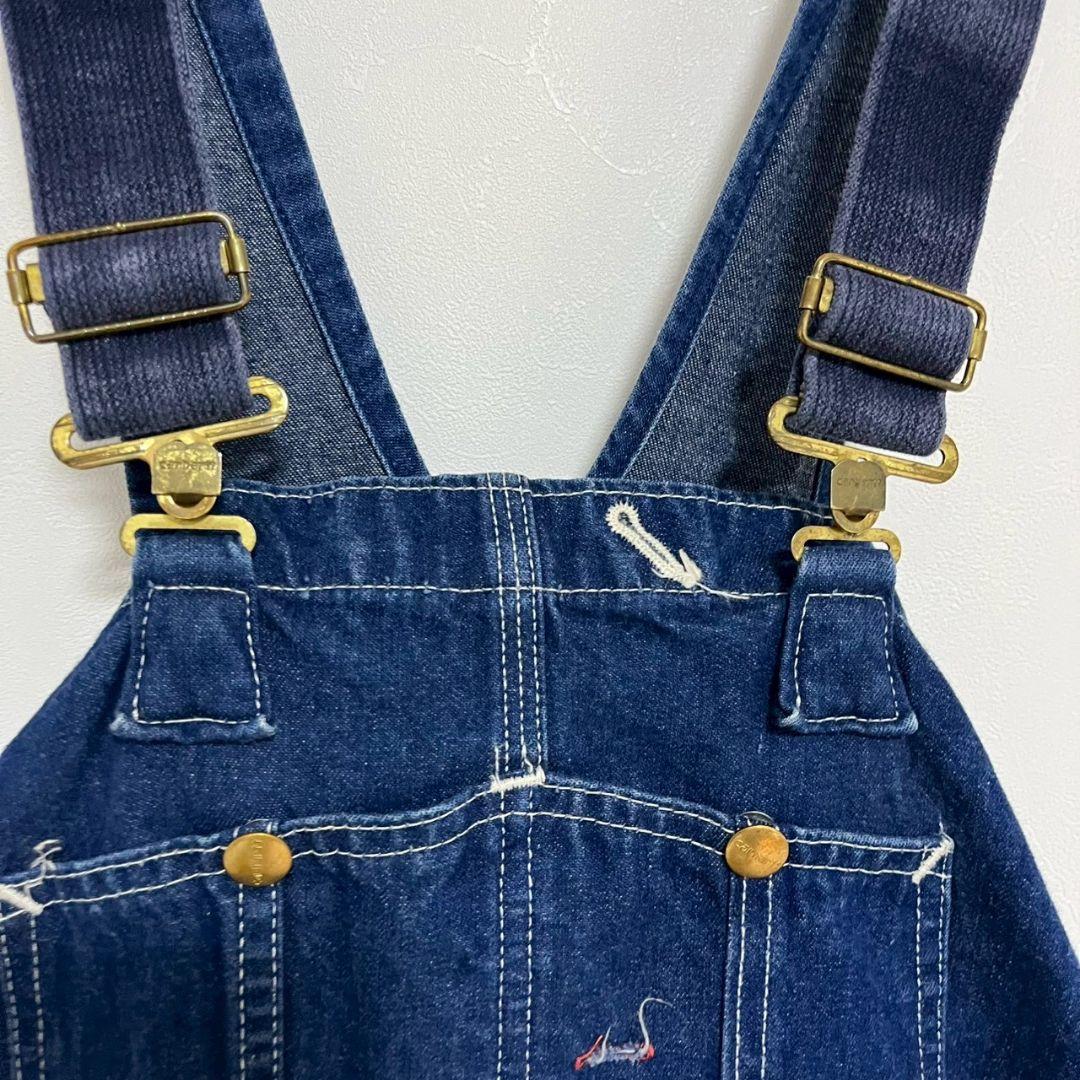 YBM55【USA製】Carhartt　オーバーオール【メンズ44×34】デニム
