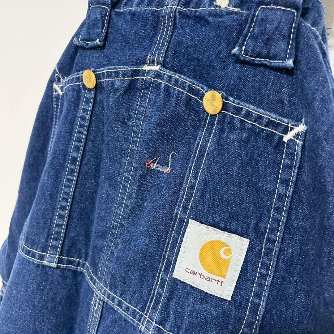 YBM55【USA製】Carhartt　オーバーオール【メンズ44×34】デニム