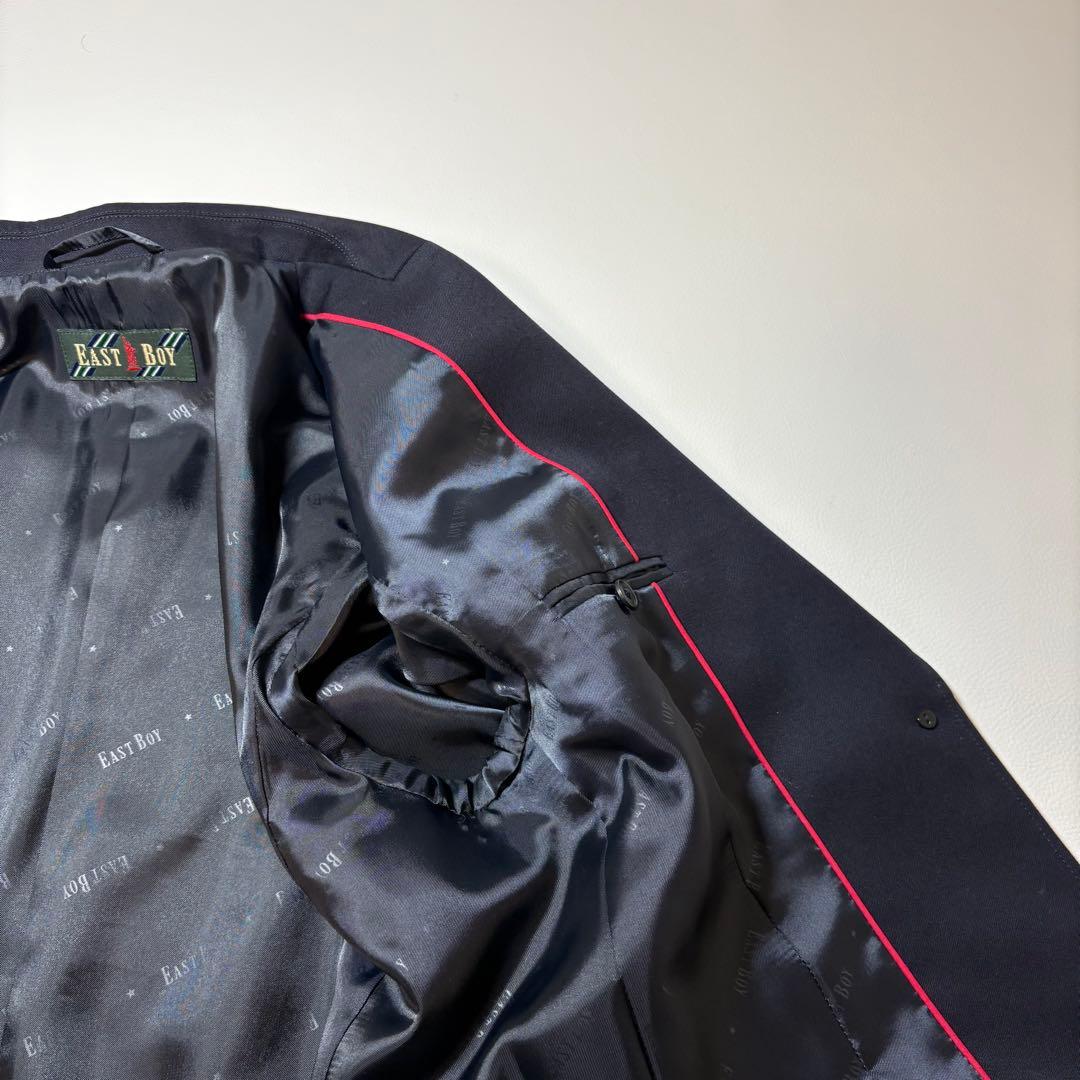 美品✨イーストボーイ 11号 紺ブレ エンブレム 金ボタン ネイビー 裏地ロゴ