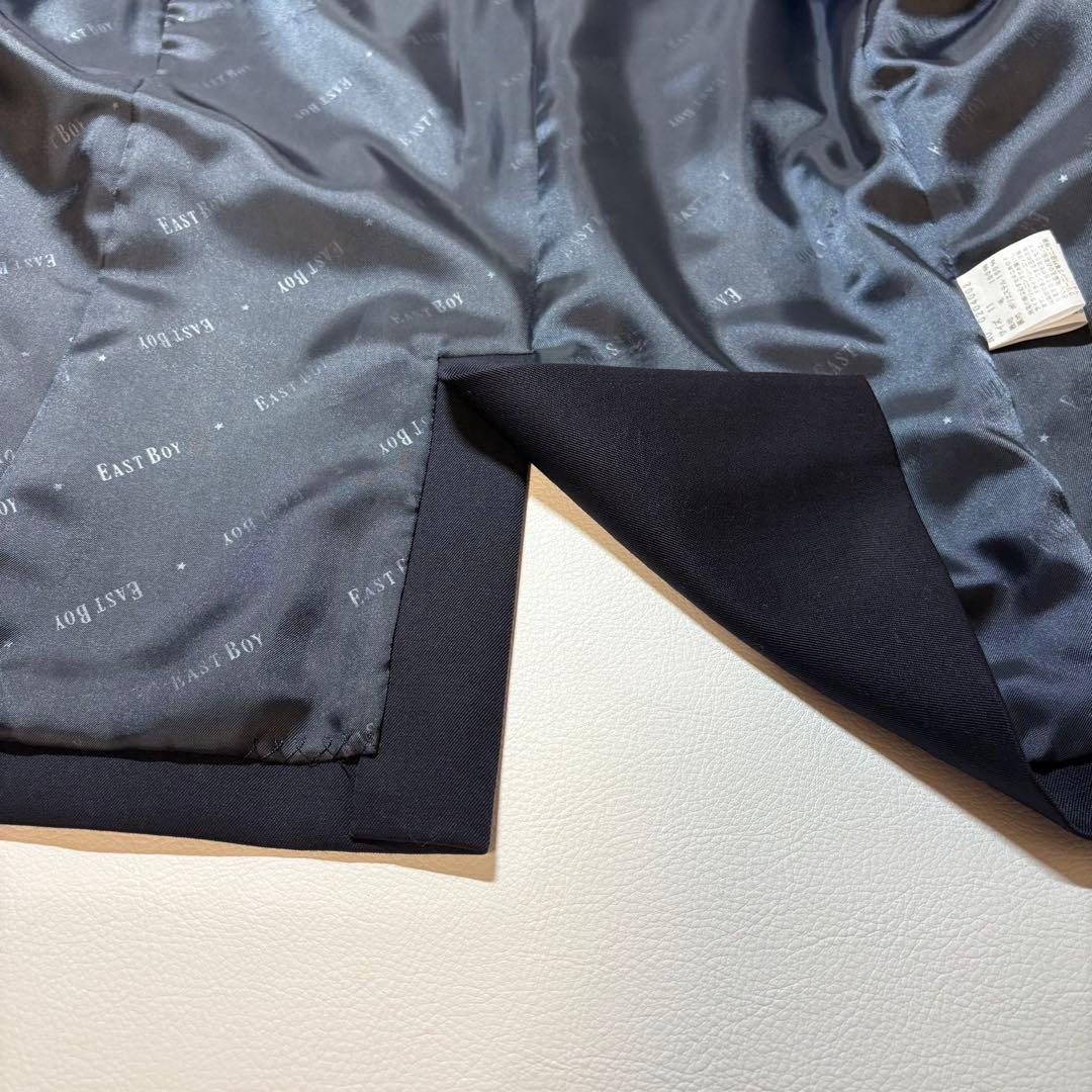 美品✨イーストボーイ 11号 紺ブレ エンブレム 金ボタン ネイビー 裏地ロゴ