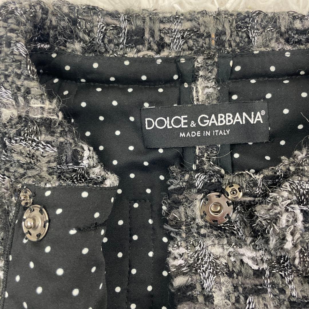 DOLCE&GABBANA/ドルチェ&ガッパーナ、ツィードジャケット、軽量、36