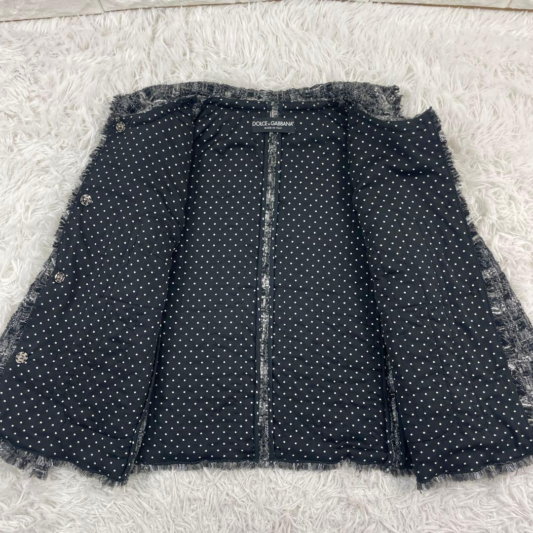 DOLCE&GABBANA/ドルチェ&ガッパーナ、ツィードジャケット、軽量、36