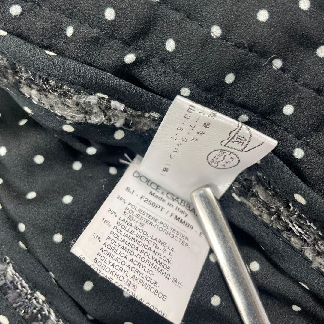 DOLCE&GABBANA/ドルチェ&ガッパーナ、ツィードジャケット、軽量、36