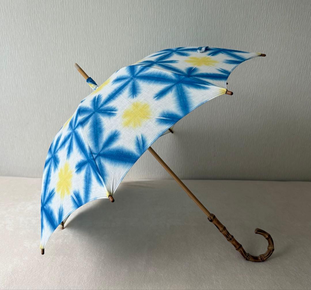 京都 老舗「藤井絞り」完売品 麻100% UV加工 美品 すぐに匿名発送します