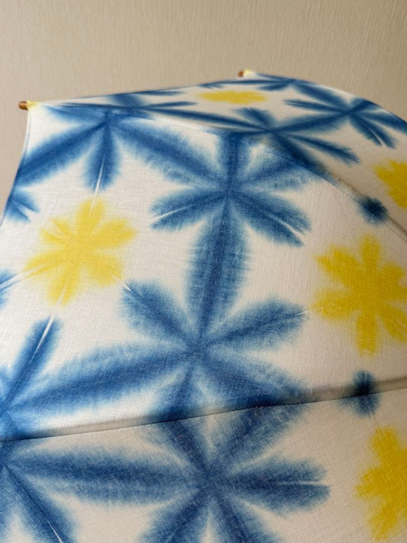 京都 老舗「藤井絞り」完売品 麻100% UV加工 美品 すぐに匿名発送します