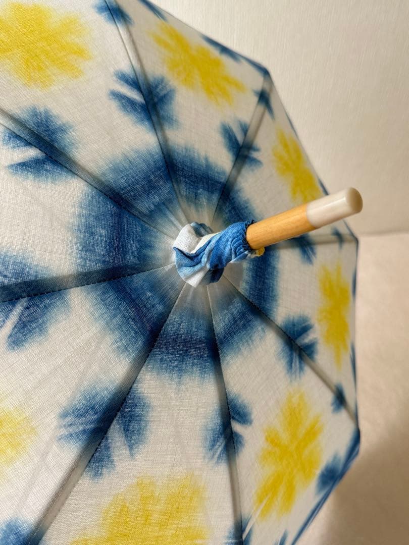 京都 老舗「藤井絞り」完売品 麻100% UV加工 美品 すぐに匿名発送します