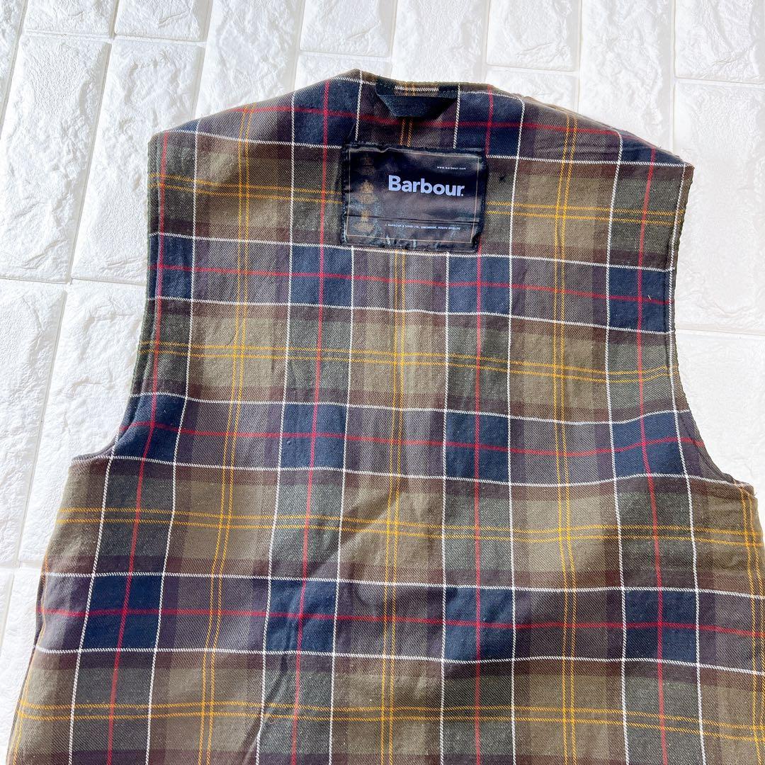 ヴィンテージ Barbour キルティングベストSize38 濃いグリーン