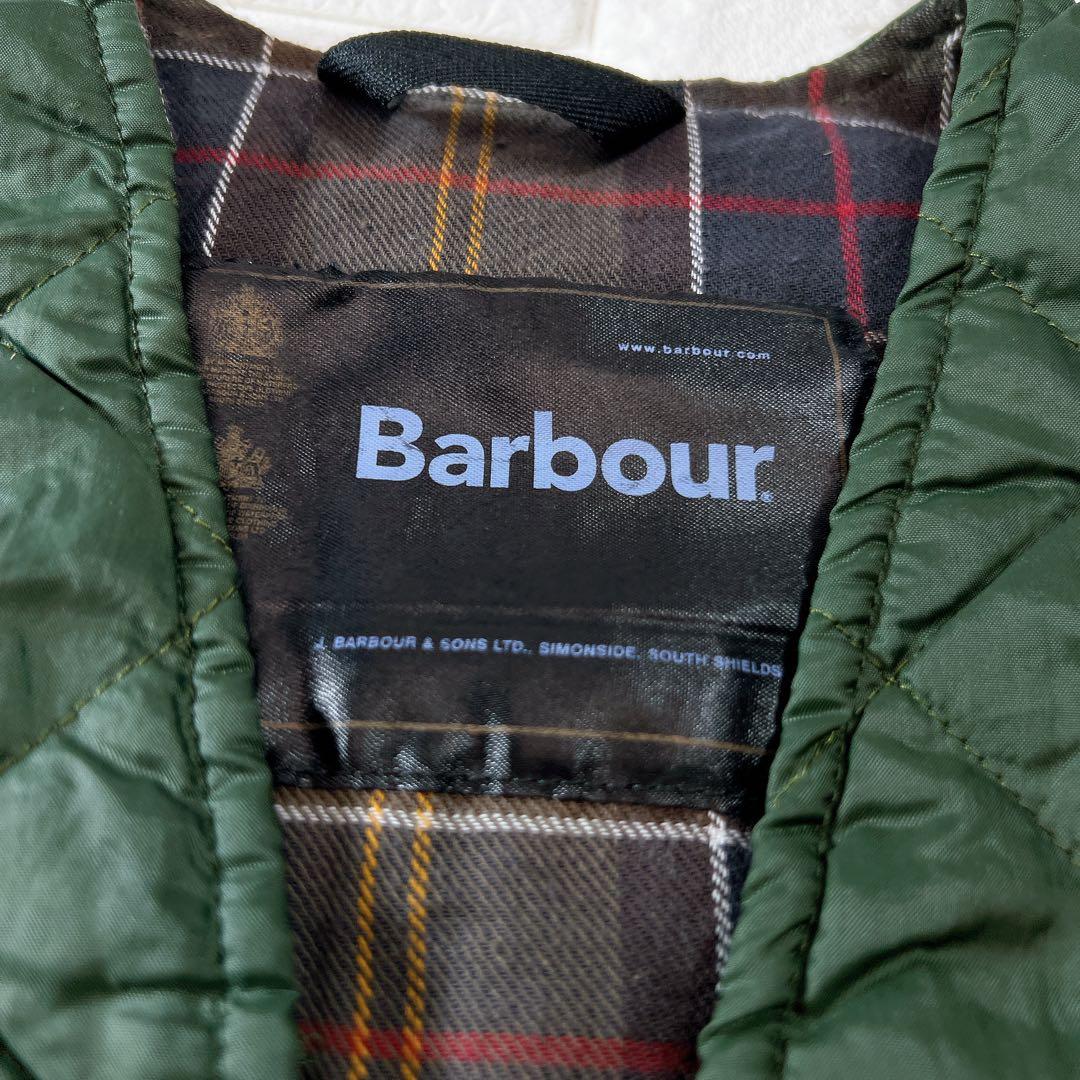 ヴィンテージ Barbour キルティングベストSize38 濃いグリーン