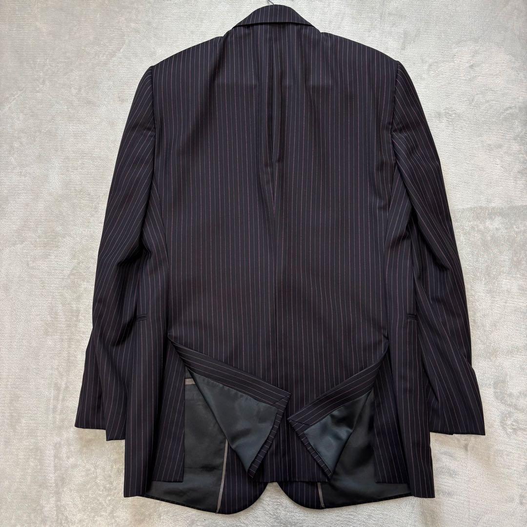美品✨52 XXL位 ジョルジオアルマーニ セットアップスーツ ストライプ 紺