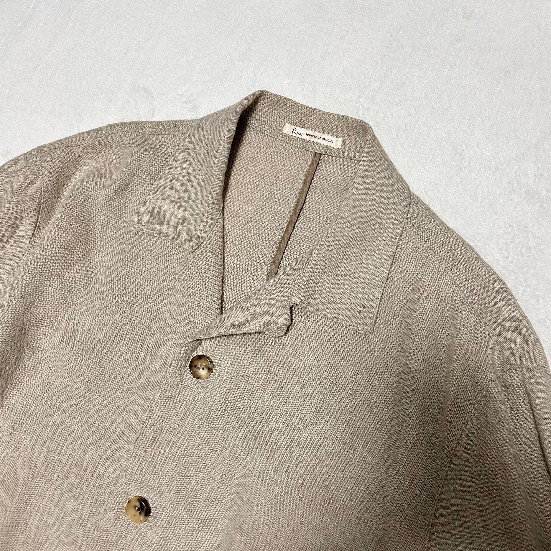 PAPAS パパス リネン 100% サマー テーラード ジャケット 50 L