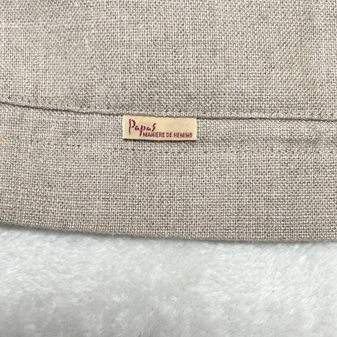 PAPAS パパス リネン 100% サマー テーラード ジャケット 50 L