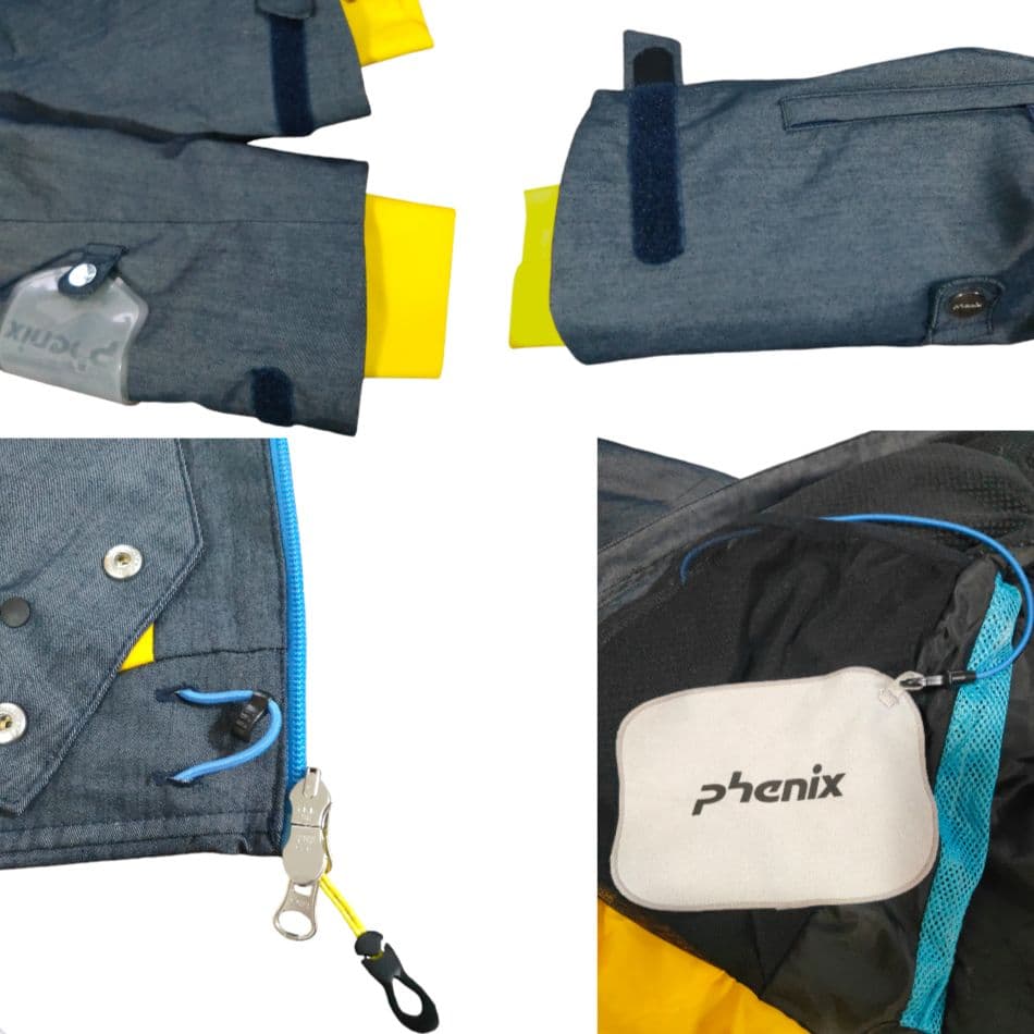 フェニックス 防水透湿スキーウェア 中綿防寒 ジャケット メンズM インディゴ