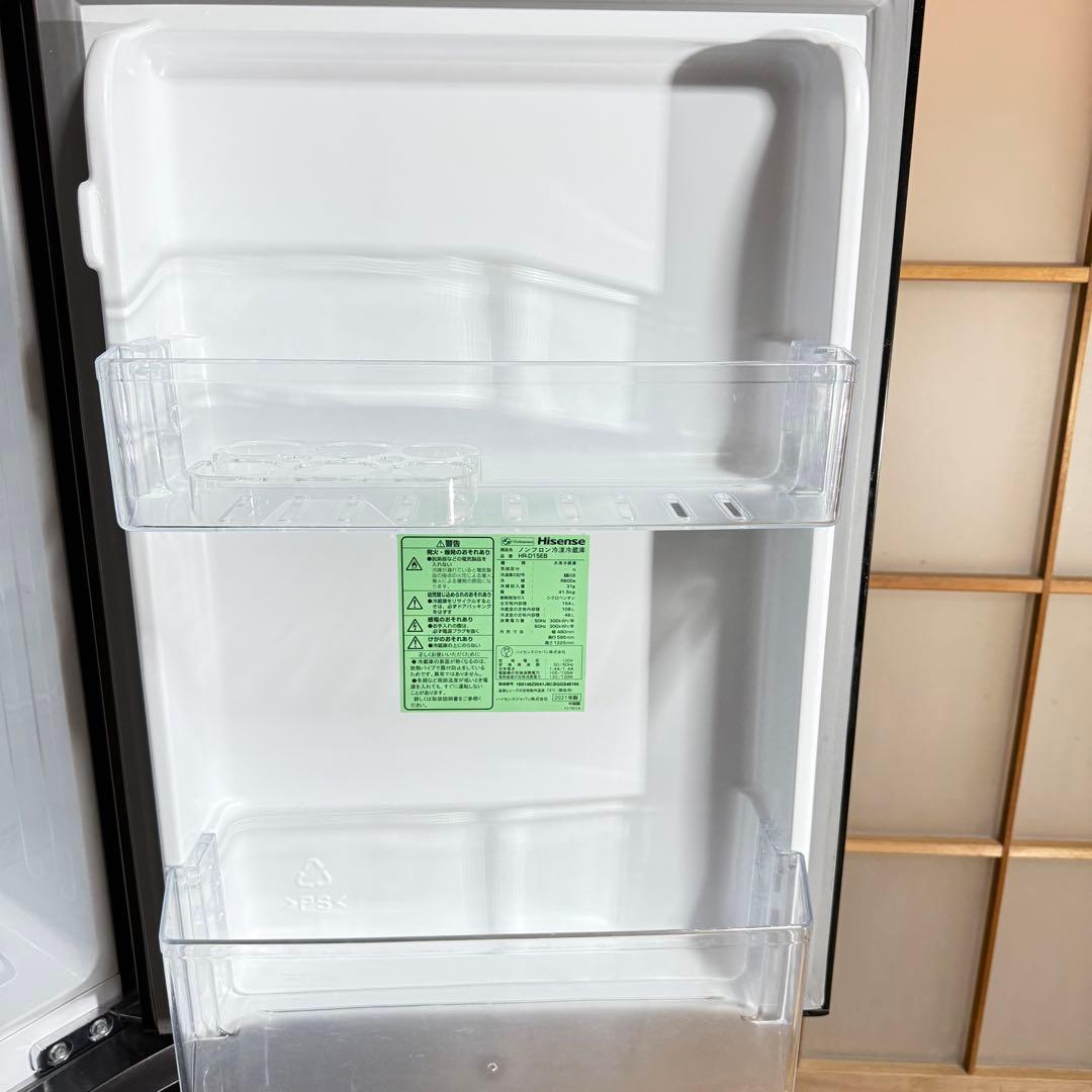 配送料込　冷蔵庫ブラック 154L Hisense 2ドア右開き