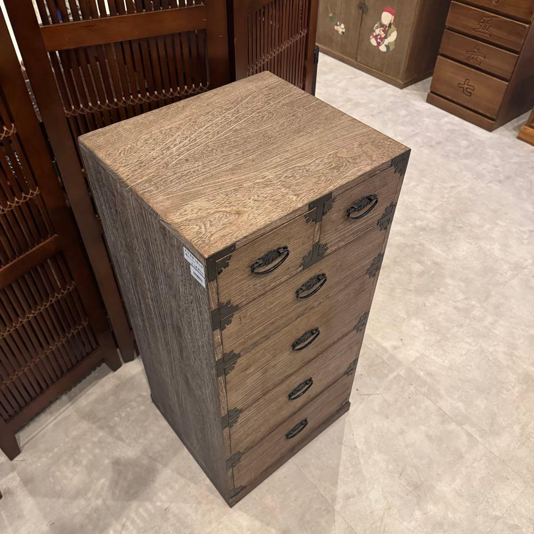 桐チェスト 5段6杯 民芸家具 展示のみ未使用品