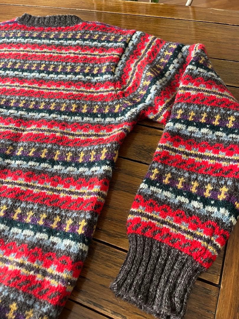 極美品 ジャミーソンズ フェアアイル ウール ニット L JAMIESONS