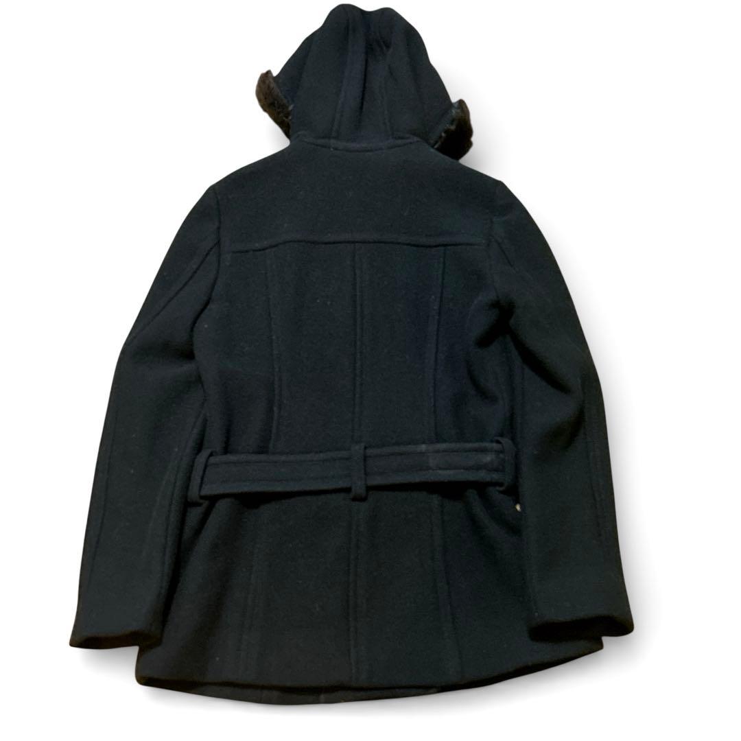 可愛い バーバリーブルーレーベル　コート　ウール　ファー　ベルト　フード　Ｌ