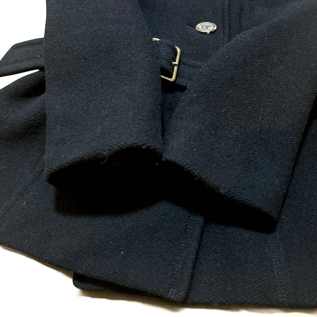 可愛い バーバリーブルーレーベル　コート　ウール　ファー　ベルト　フード　Ｌ