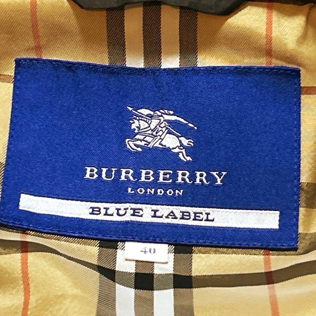 可愛い バーバリーブルーレーベル　コート　ウール　ファー　ベルト　フード　Ｌ