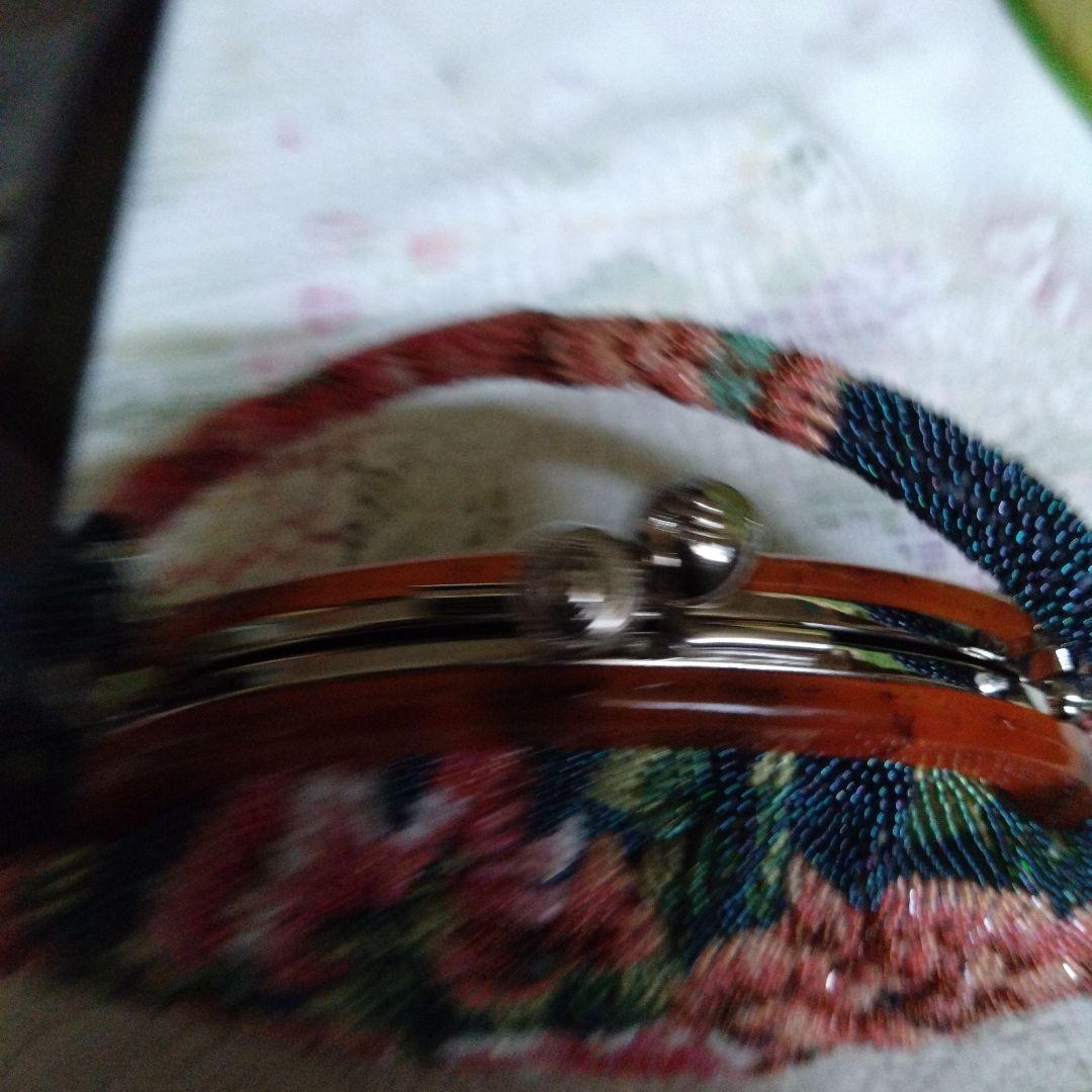 花柄刺繍ビーズバッグ昭和レトロ、和装、浴衣洋装などです。