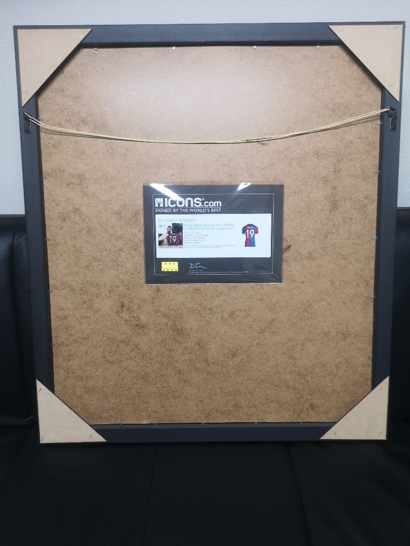 ICONSリオネル メッシ サインユニフォーム バルセロナ0607額付き