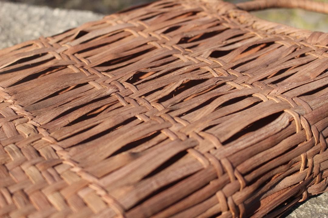 山葡萄 籠 かごバッグ コンパクト 巾着 手作り 物 籠バッグ