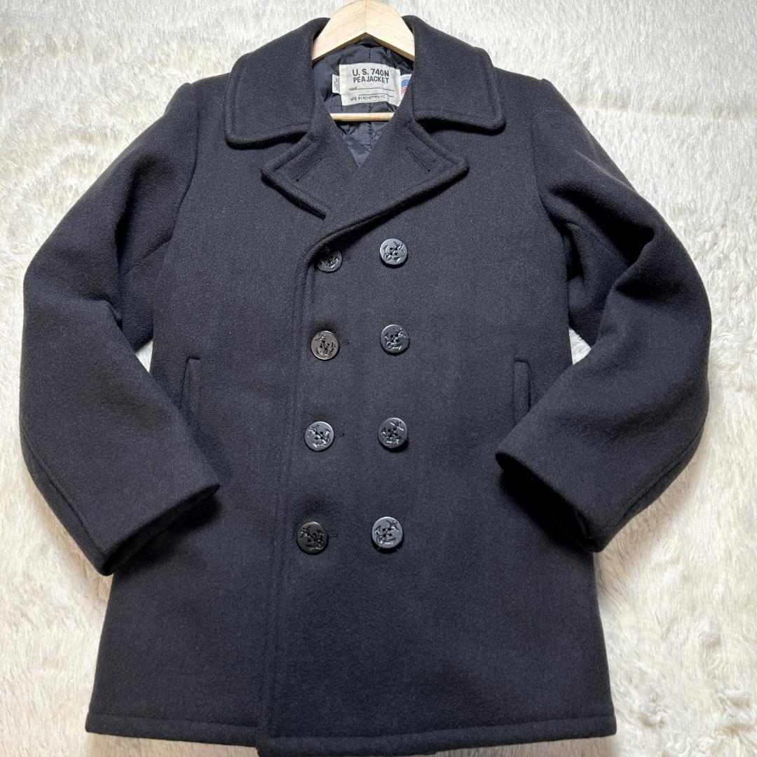 美品✨ショット 740N ピーコート キルティング ダブルボタン アメリカ製 S