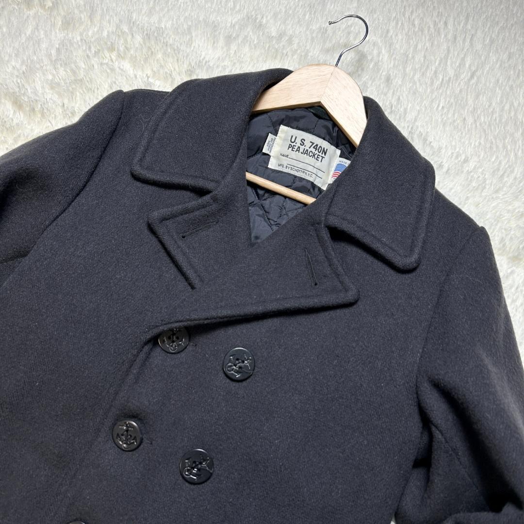 美品✨ショット 740N ピーコート キルティング ダブルボタン アメリカ製 S